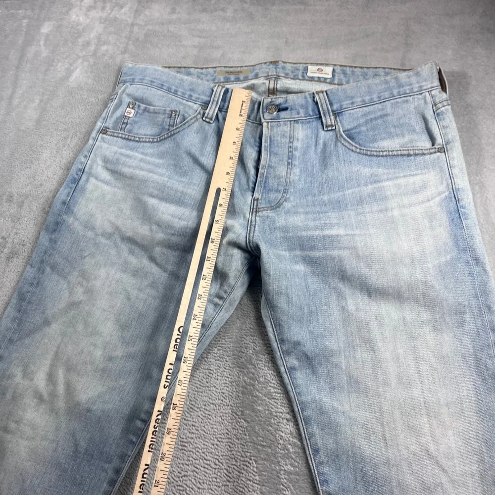AG Adriano Goldschmied The Matchbox Slim Straight Light Wash Jeans Mens 36